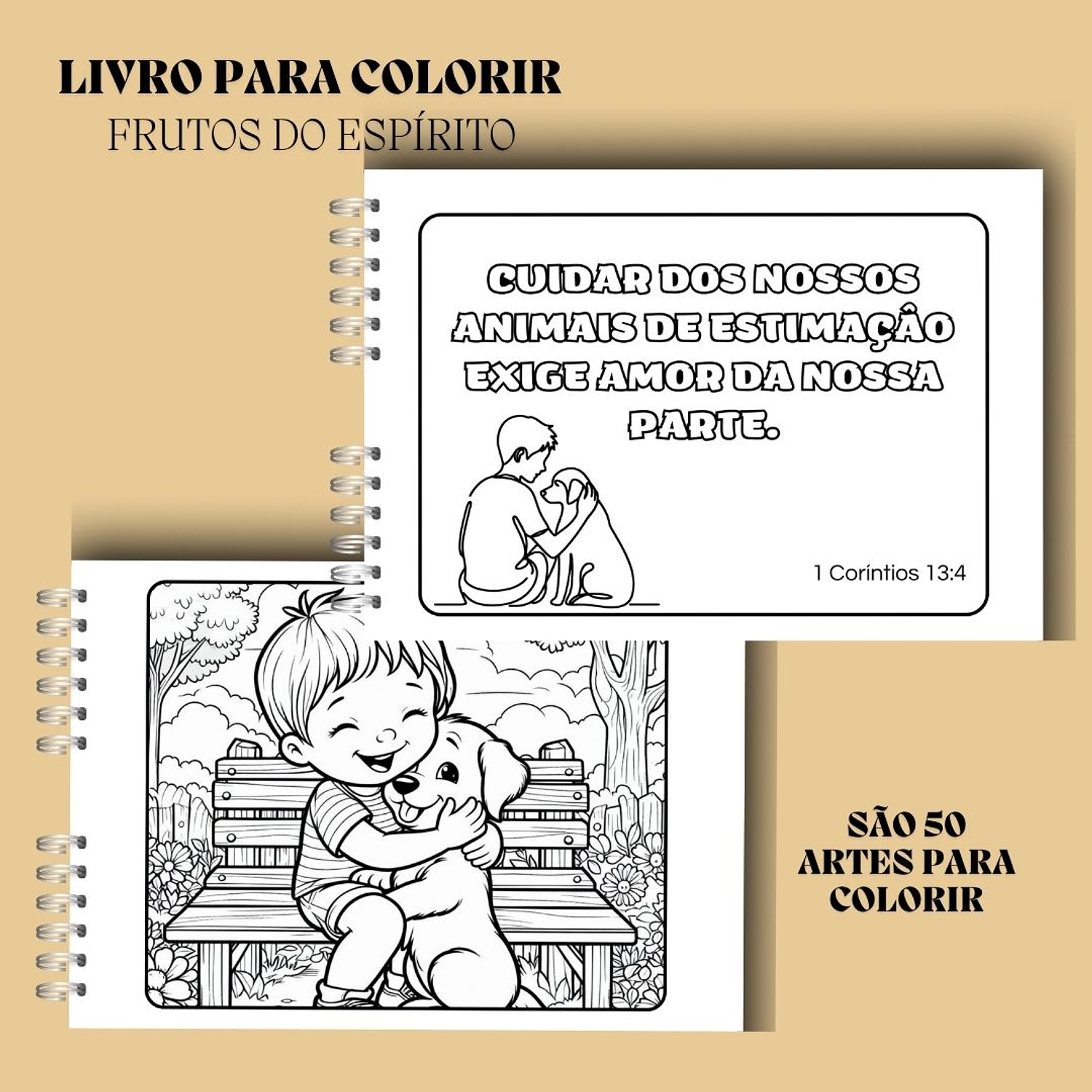 Arquivo Digital Colorir Frutos do Espírito 3