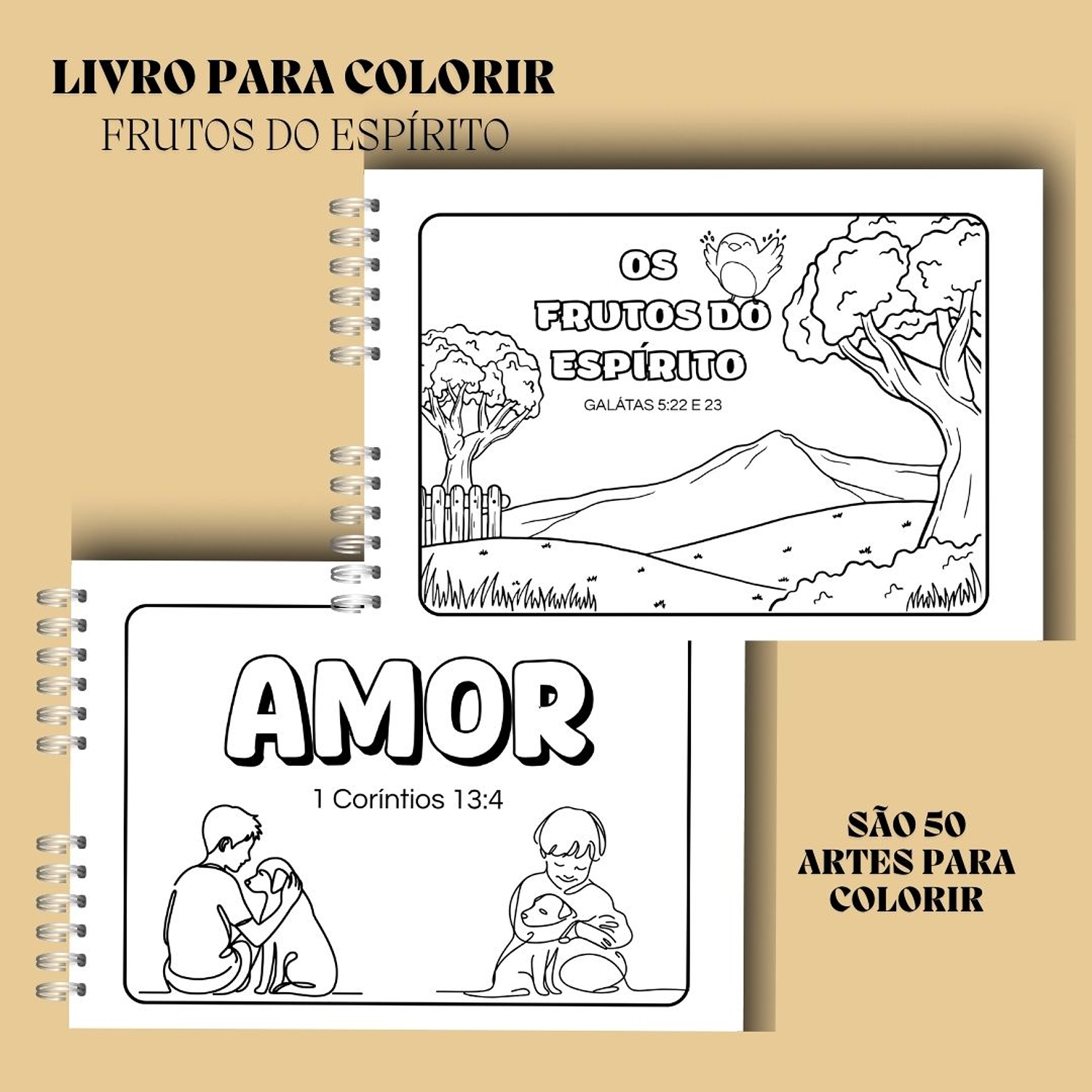 Arquivo Digital Colorir Frutos do Espírito 4