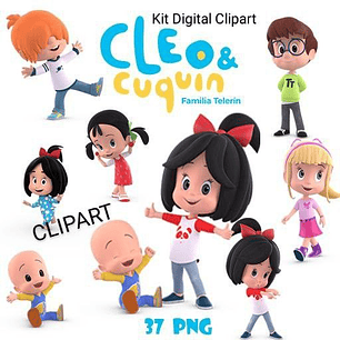Arquivo Clipart Kit Digital Cleo e Cuquin