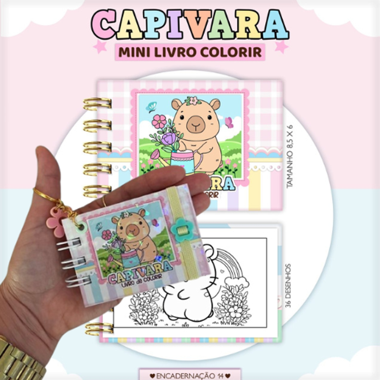 Arquivo Digital Colorir Capivara - Lina Criativa 1