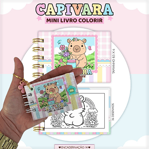 Arquivo Digital Colorir Capivara - Lina Criativa