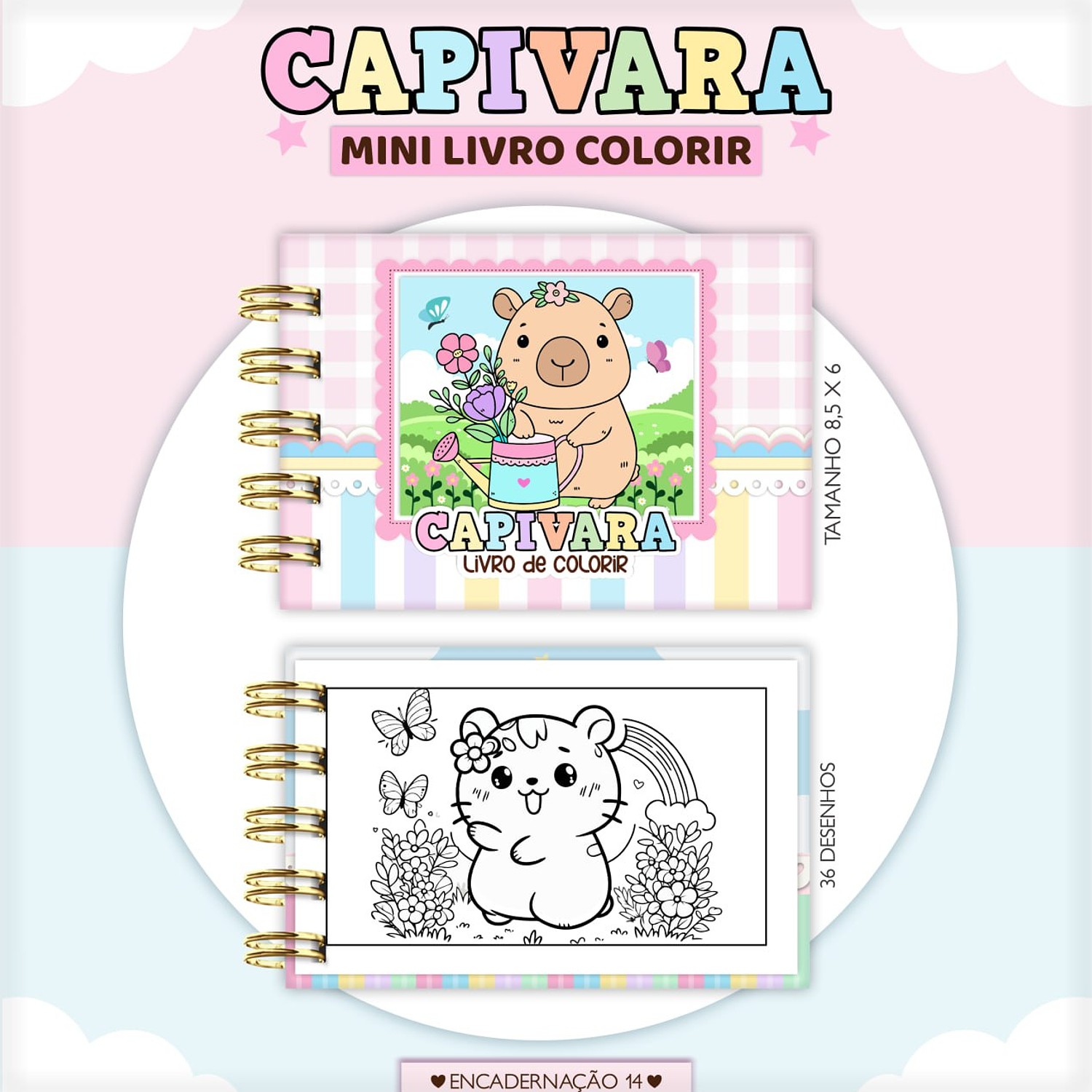 Arquivo Digital Colorir Capivara - Lina Criativa 3