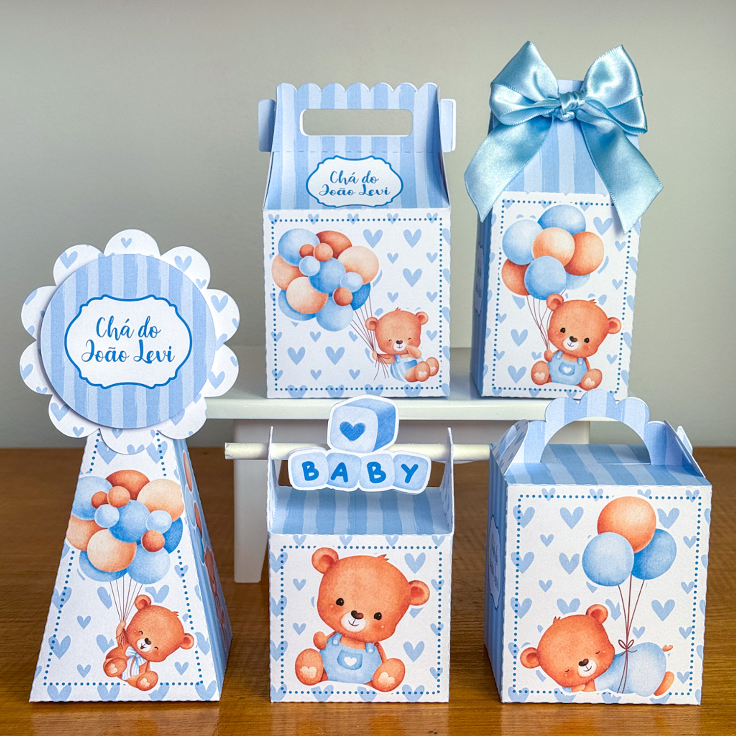 Arquivo 2 kits Chá de Bebê Ursinha e Ursinho - Juliana artes 2