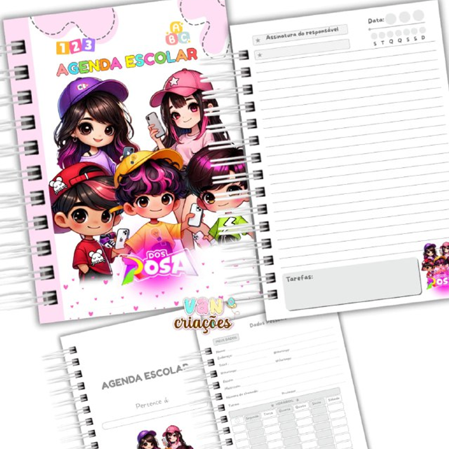 Encadernação Escolar Dos Rosa - Van Criações