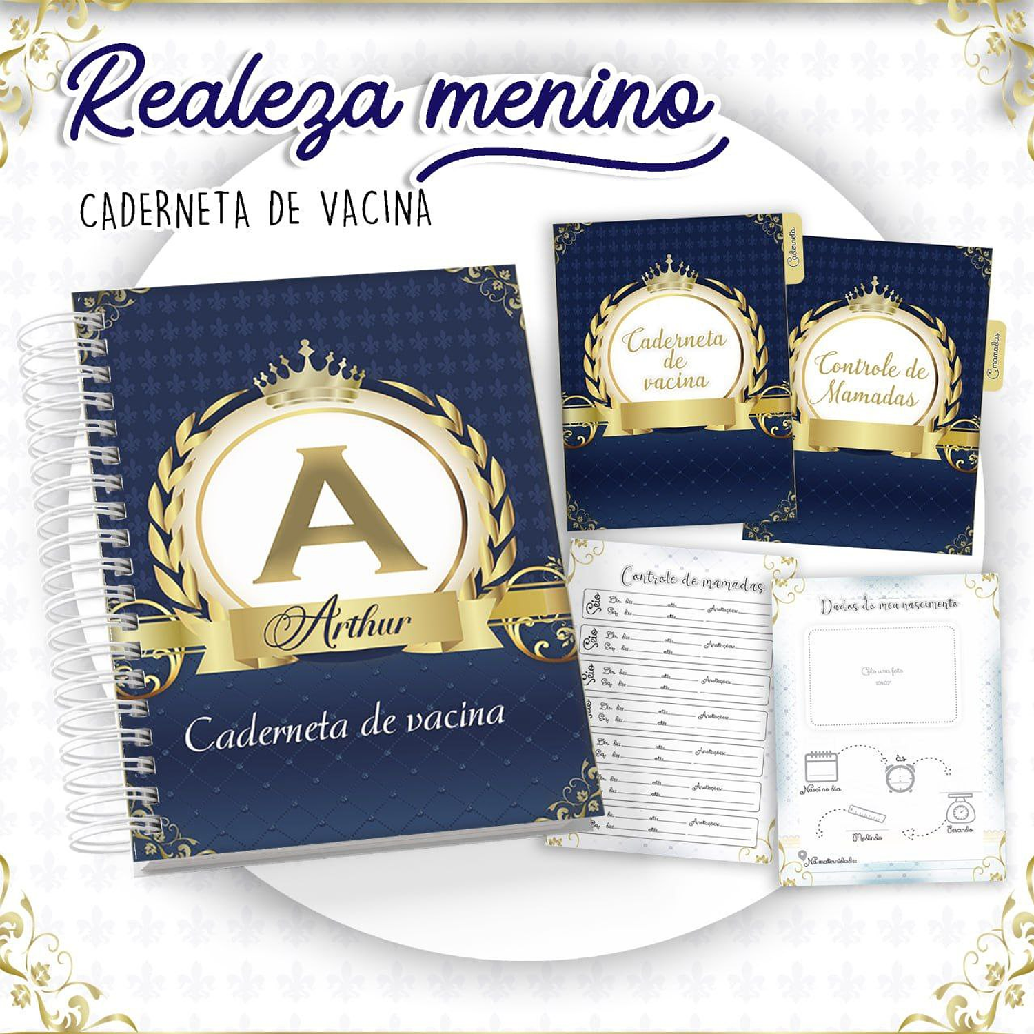 Arquivo Encadernação Kit Caderneta Realeza menino 2