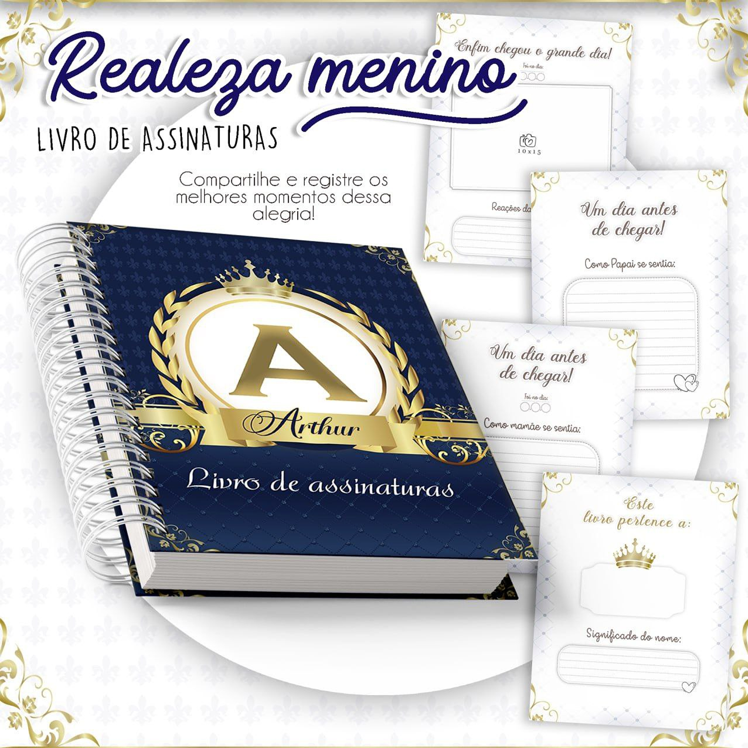 Arquivo Encadernação Kit Caderneta Realeza menino 3