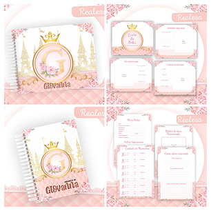 Arquivo Encadernação Kit Caderneta Realeza Vintage