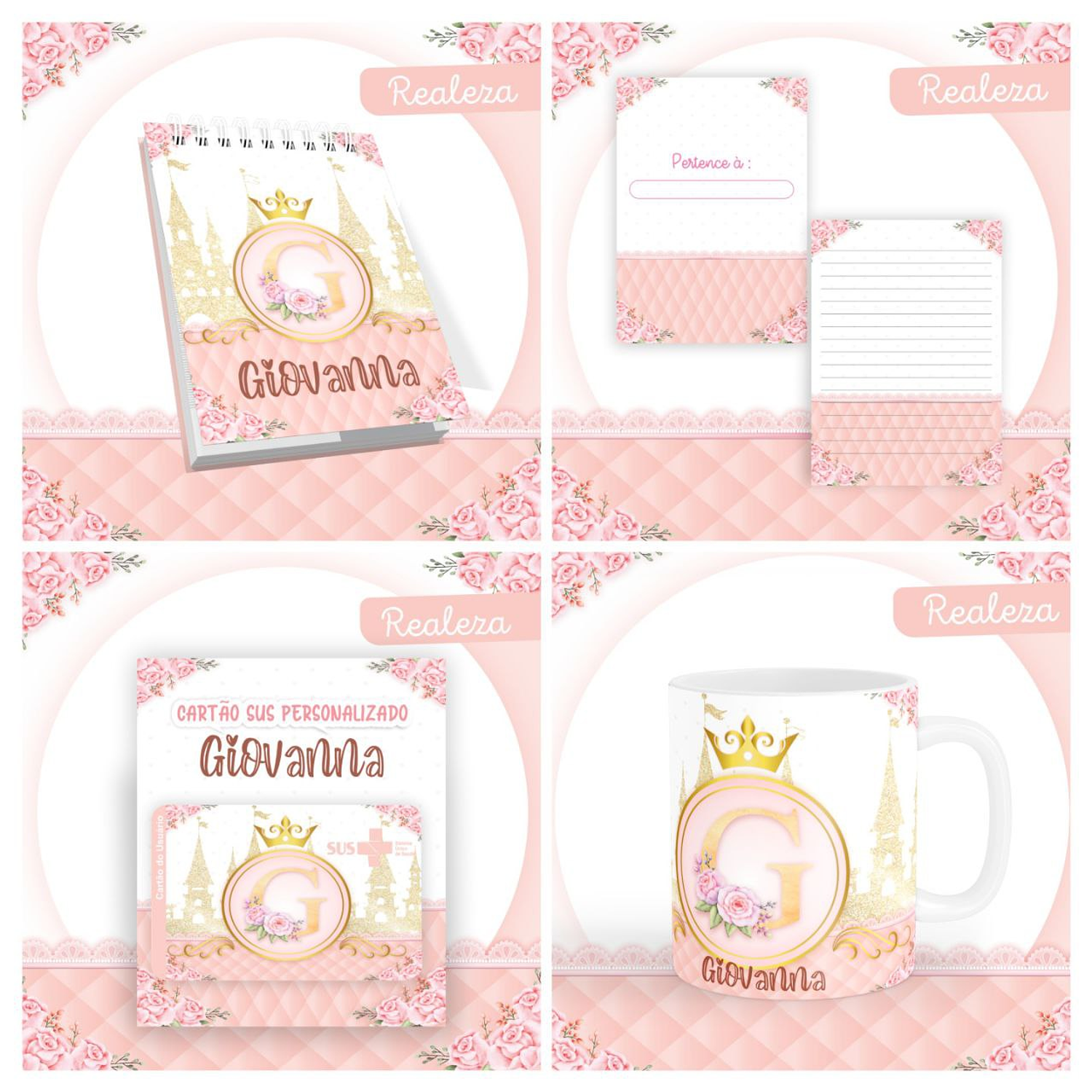 Arquivo Encadernação Kit Caderneta Realeza Vintage 4