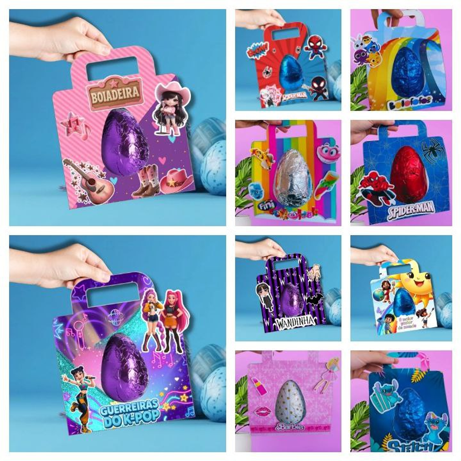 Arquivo Kit Sacolinhas Ovo De Páscoa 150, 250g e 300g 1