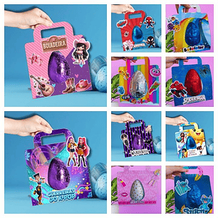 Arquivo Kit Sacolinhas Ovo De Páscoa 150, 250g e 300g