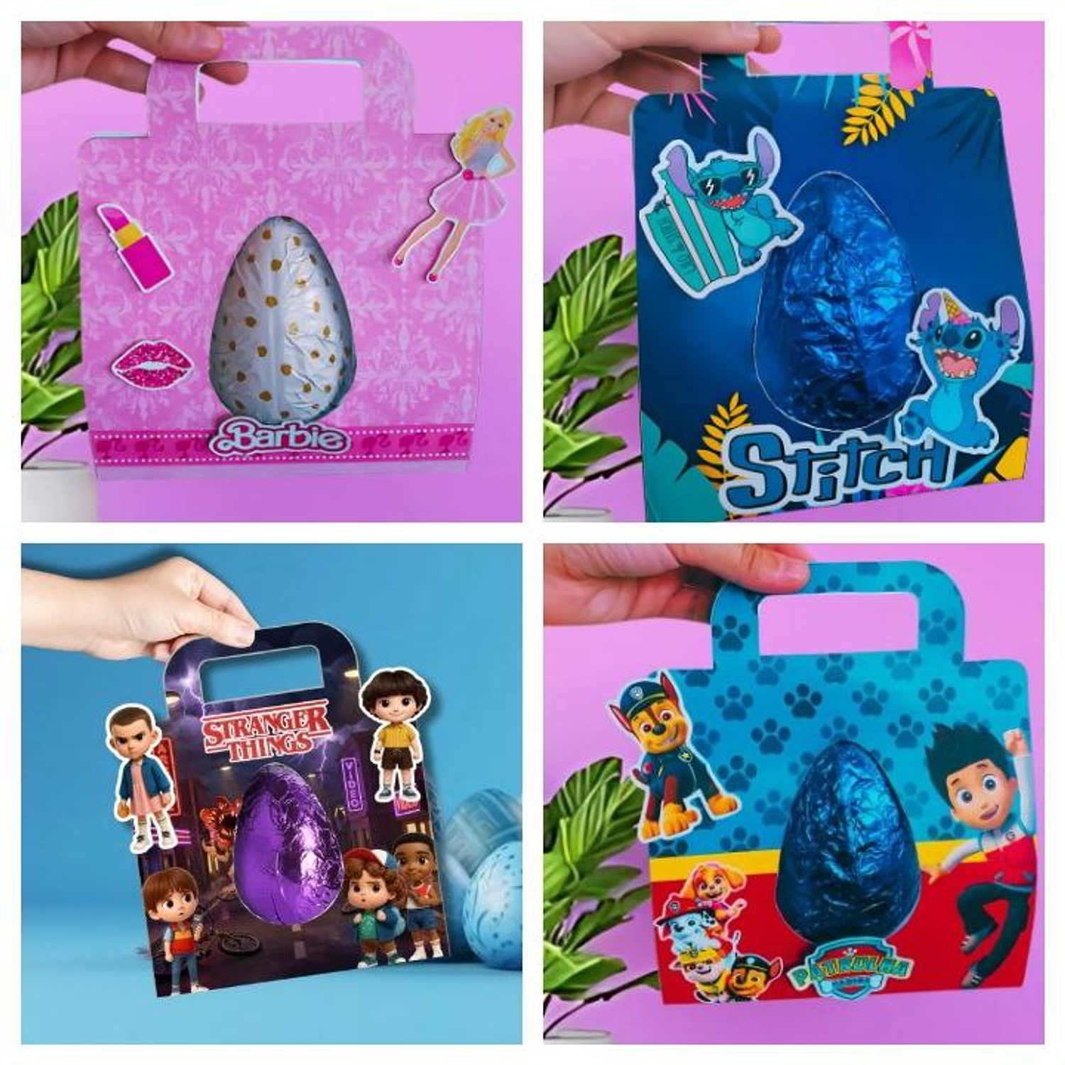 Arquivo Kit Sacolinhas Ovo De Páscoa 150, 250g e 300g 6