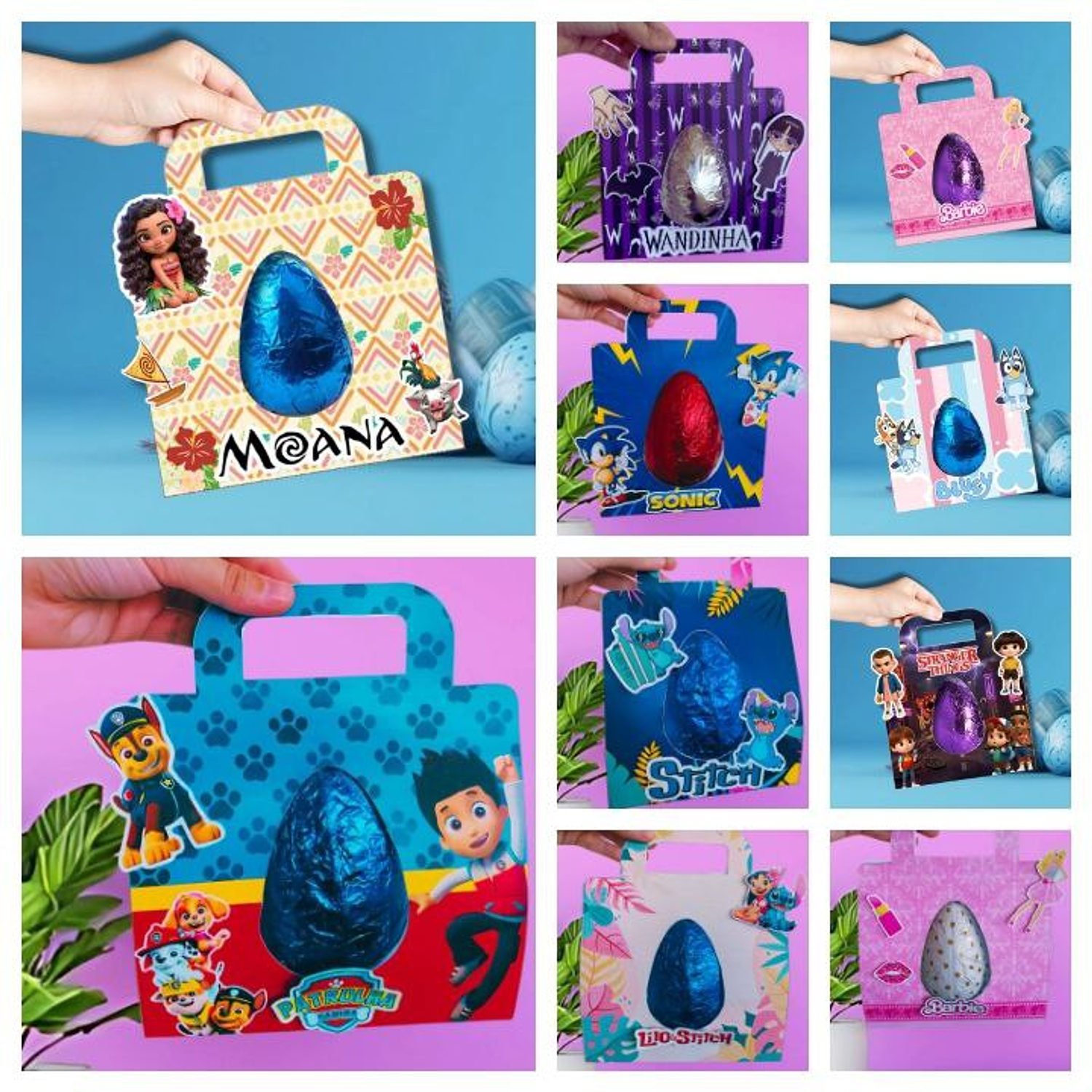 Arquivo Kit Sacolinhas Ovo De Páscoa 150, 250g e 300g 7