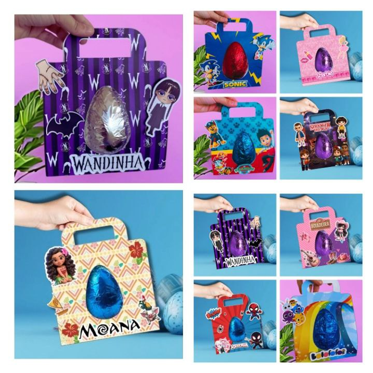 Arquivo Kit Sacolinhas Ovo De Páscoa 150, 250g e 300g 9