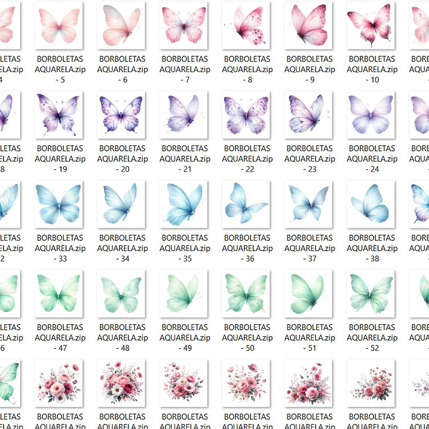 Kit Digital Borboletas Aquarela - Eternize 3