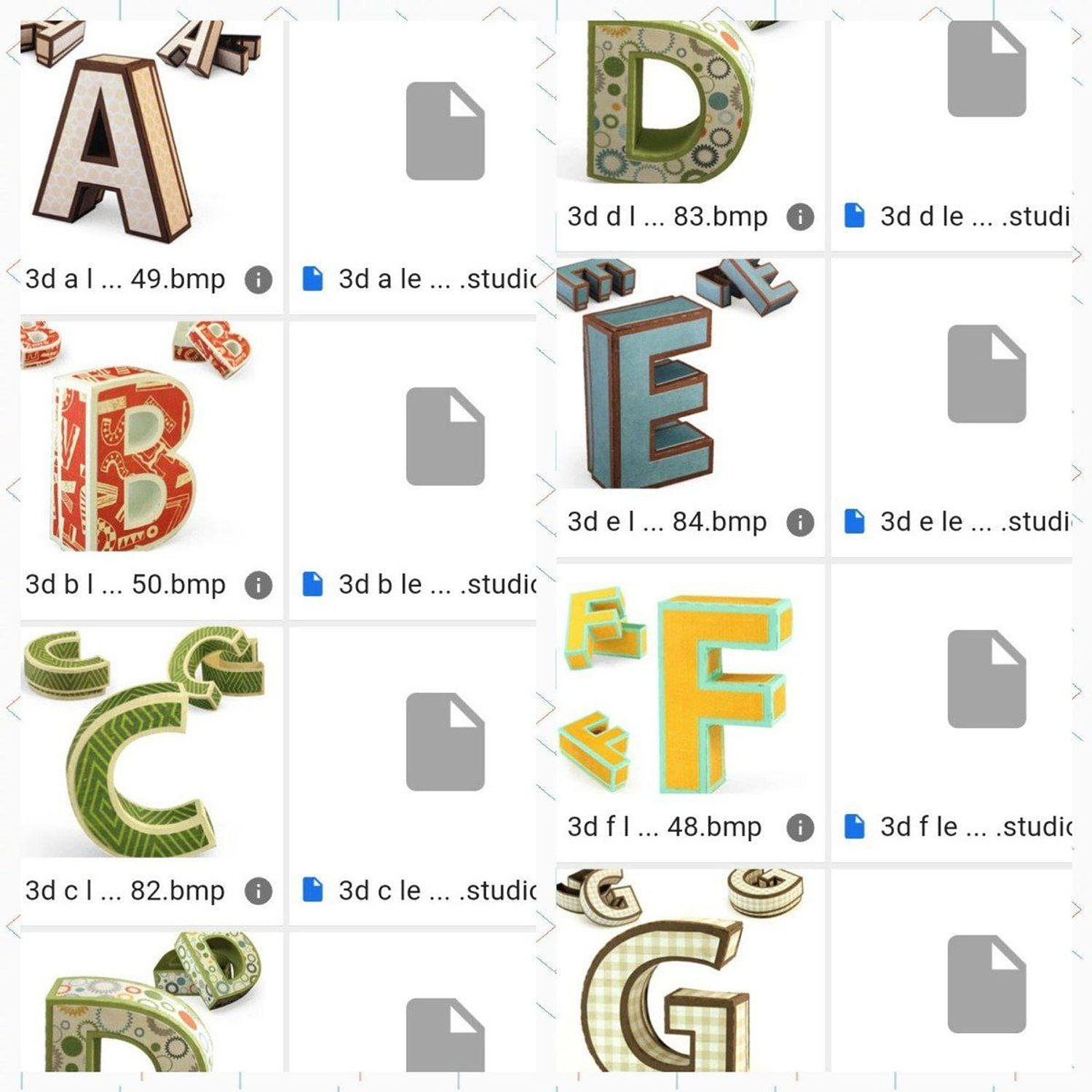Arquivo Caixas Letras 3d 2