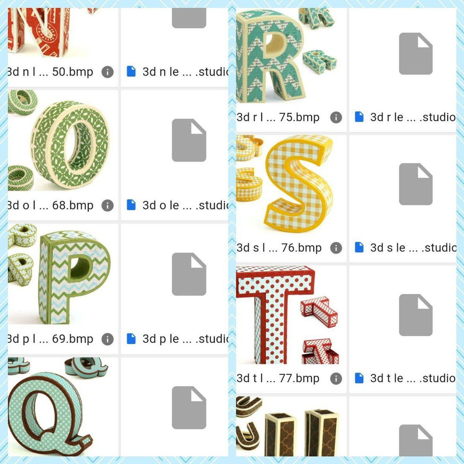 Arquivo Caixas Letras 3d 4