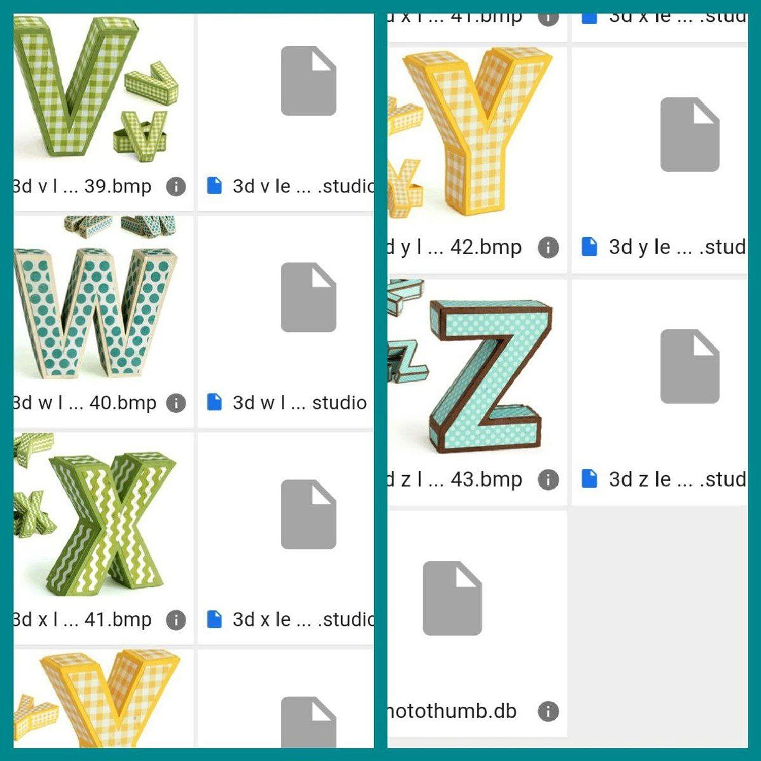 Arquivo Caixas Letras 3d 5