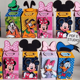 Arquivo Kit Caixa Turma do Mickey Personagens