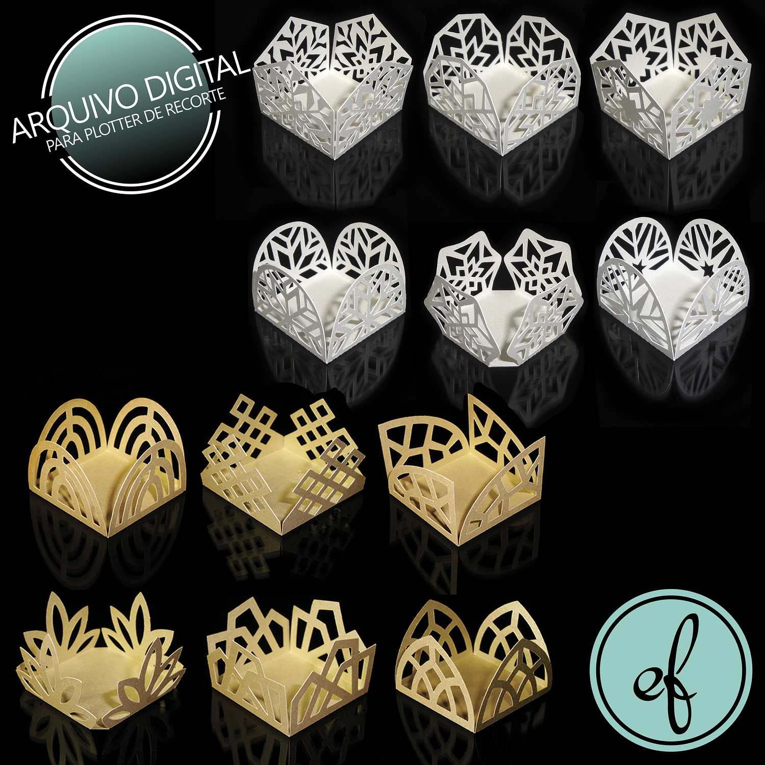 Arquivo Kit 12 Forminhas Rendadas - Enfeita Festa   1