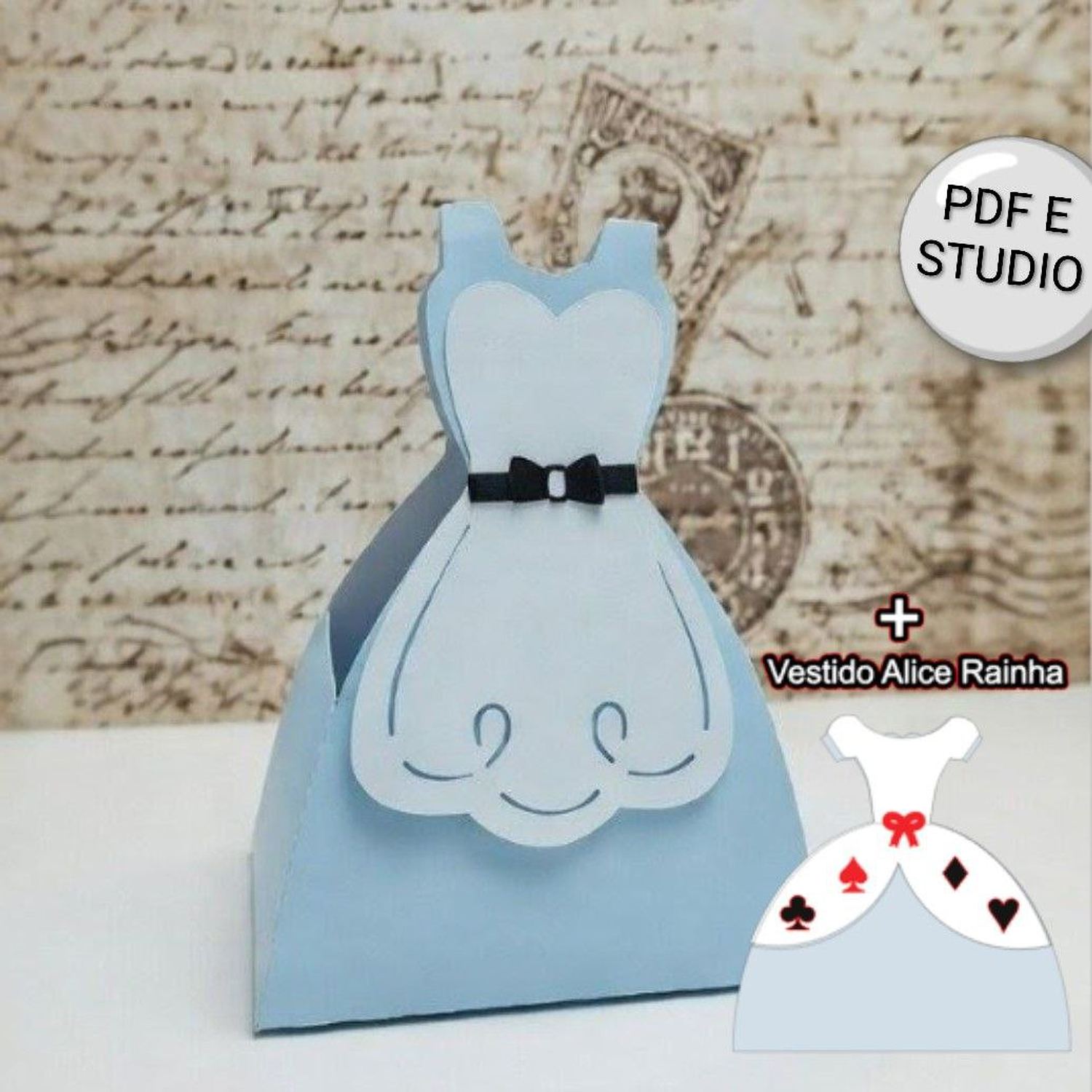 Arquivo Caixa Vestido Alice e Alice Rainha 