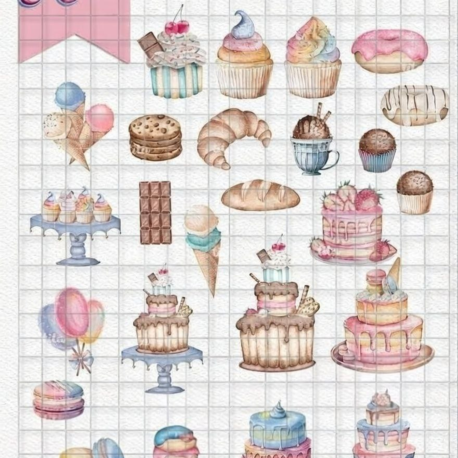 Kit Digital Doceria Da Alice Aquarela - Tita 3