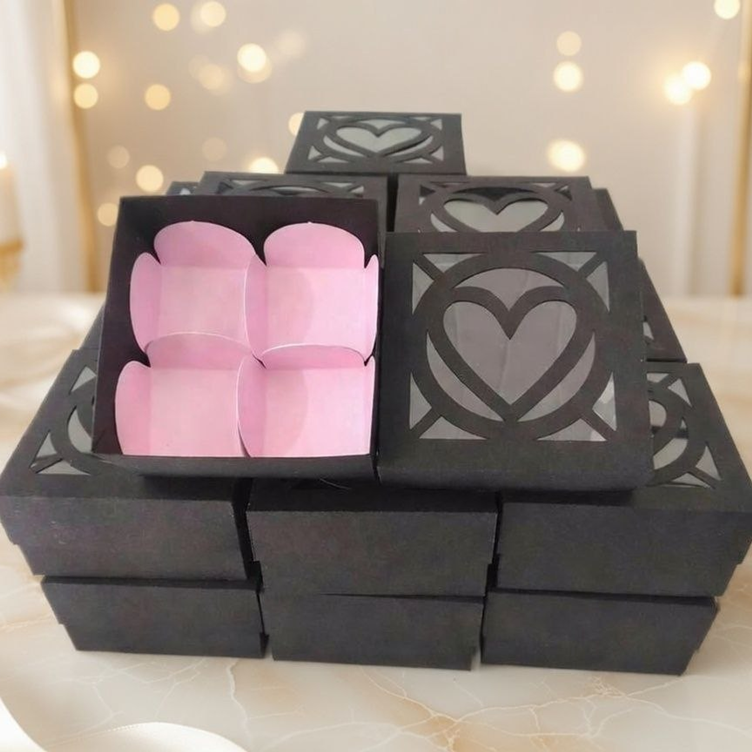 Arquivo Caixa Coração 4 Docinhos