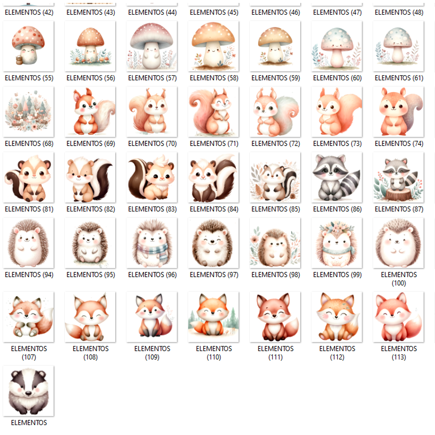 Kit Digital Bosque Enca - Fanddy Designer 3