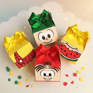 Arquivo Kit Caixa Maletinha Turma Da Mônica Personagens 