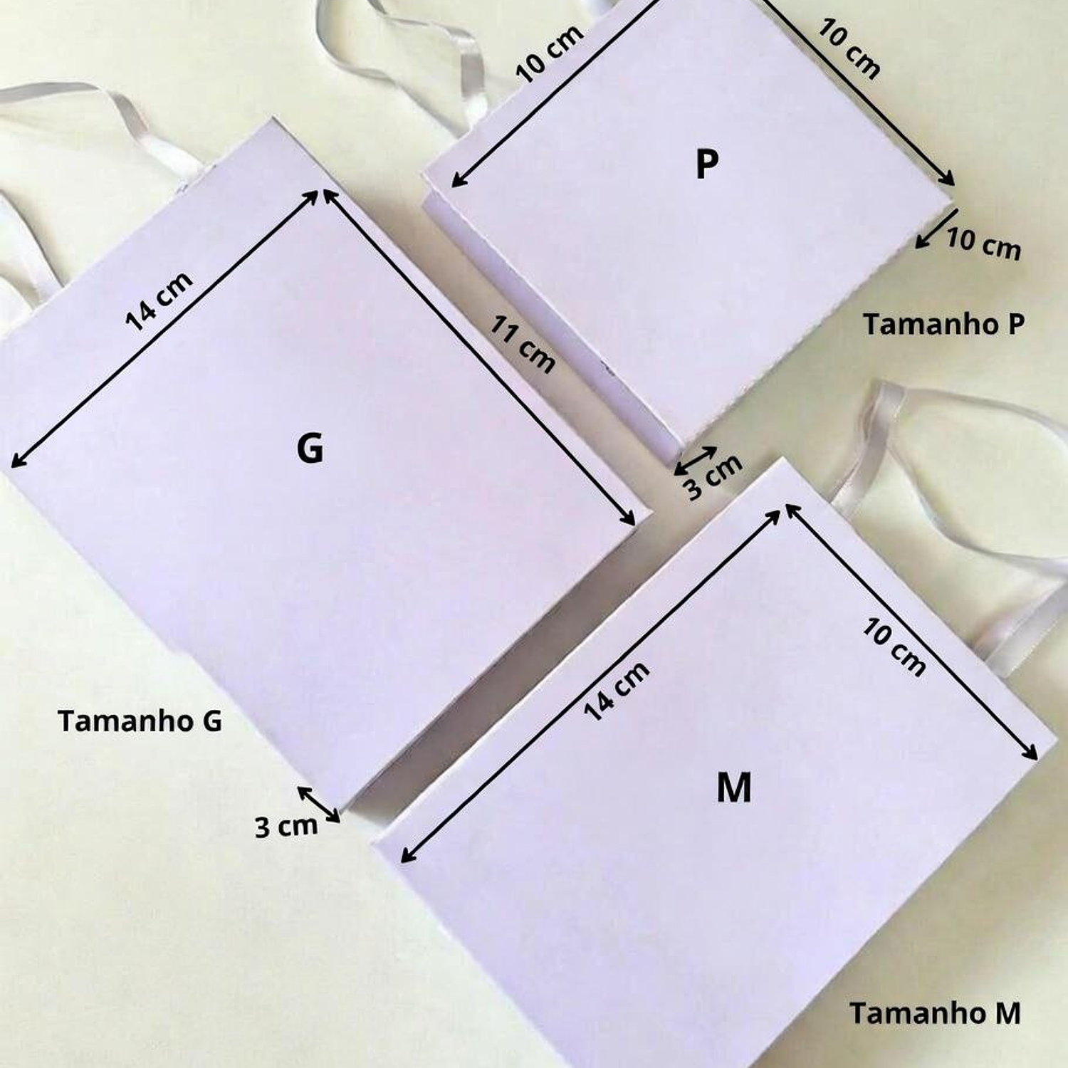 Arquivo kit Sacolinhas p,m e g Mini - Molde Limpo  