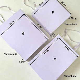 Arquivo kit Sacolinhas p,m e g Mini - Molde Limpo  