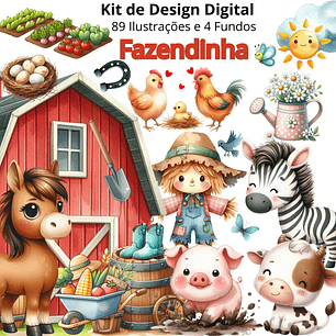 Kit Digital Fazendinha - Fanddy Designer 