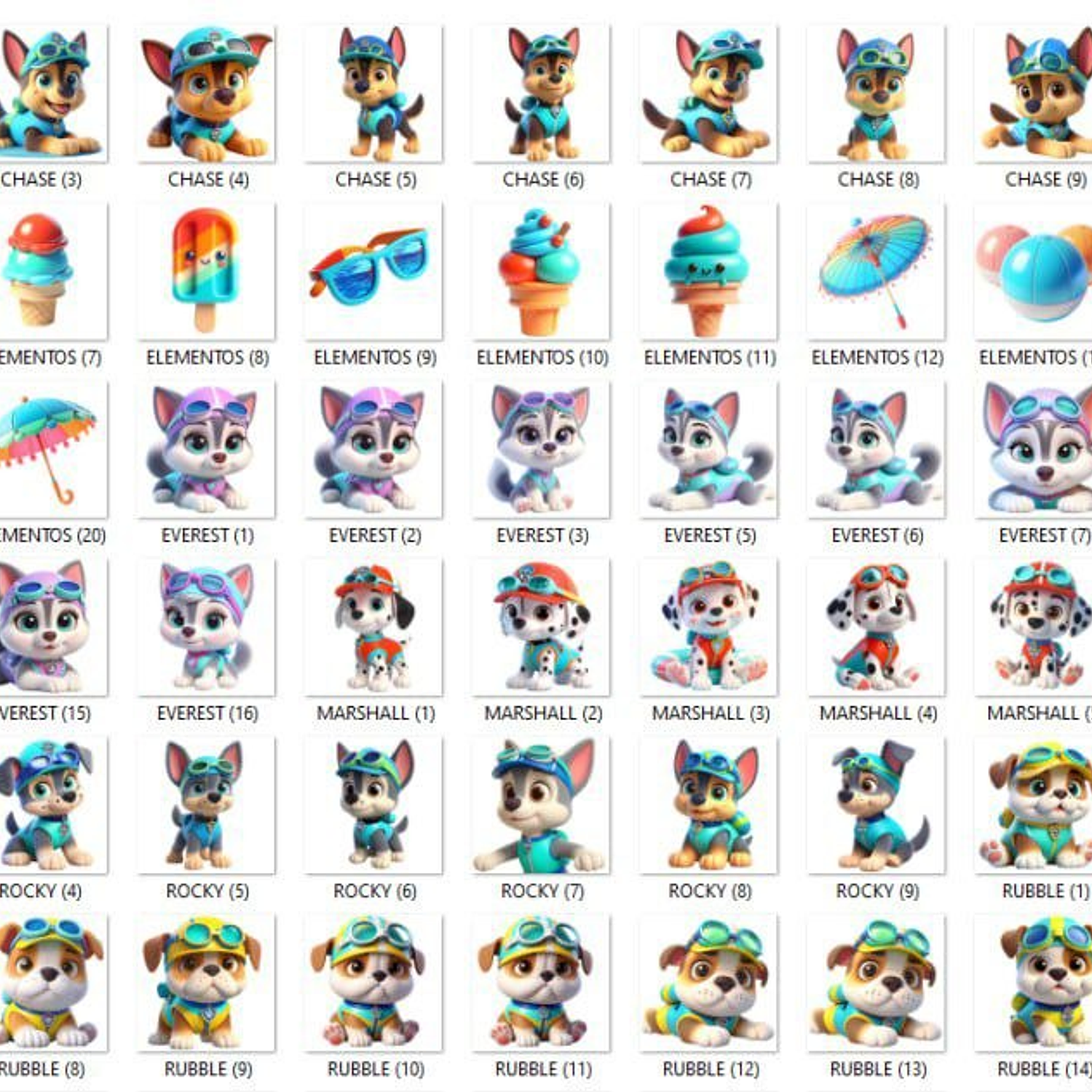 Kit Digital Patrulha Canina Pool Party Candy - Fanddy Designer  2