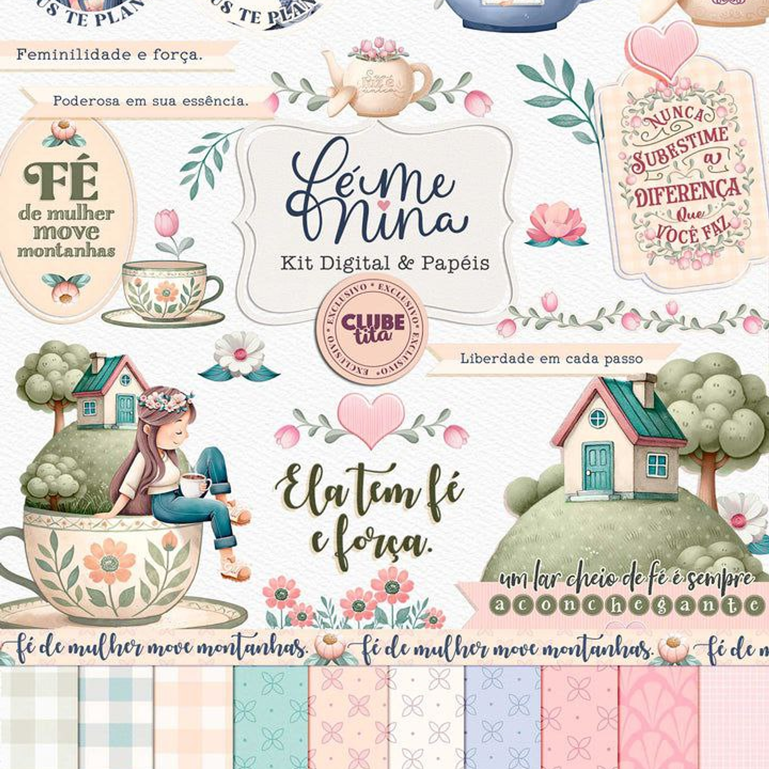 Arquivo Kit Digital Fé Menina  - Tita  1