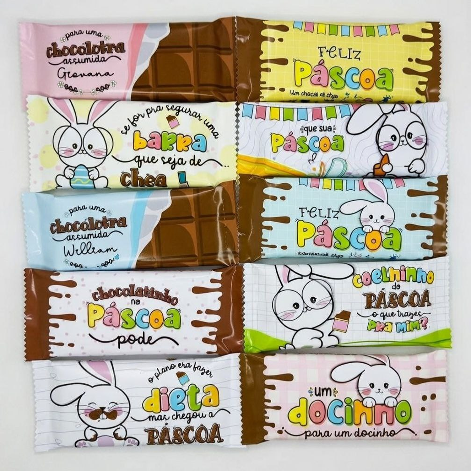 Arquivo Rótulo Barra de Chocolate Páscoa
