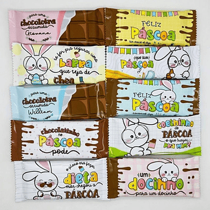 Arquivo Rótulo Barra de Chocolate Páscoa