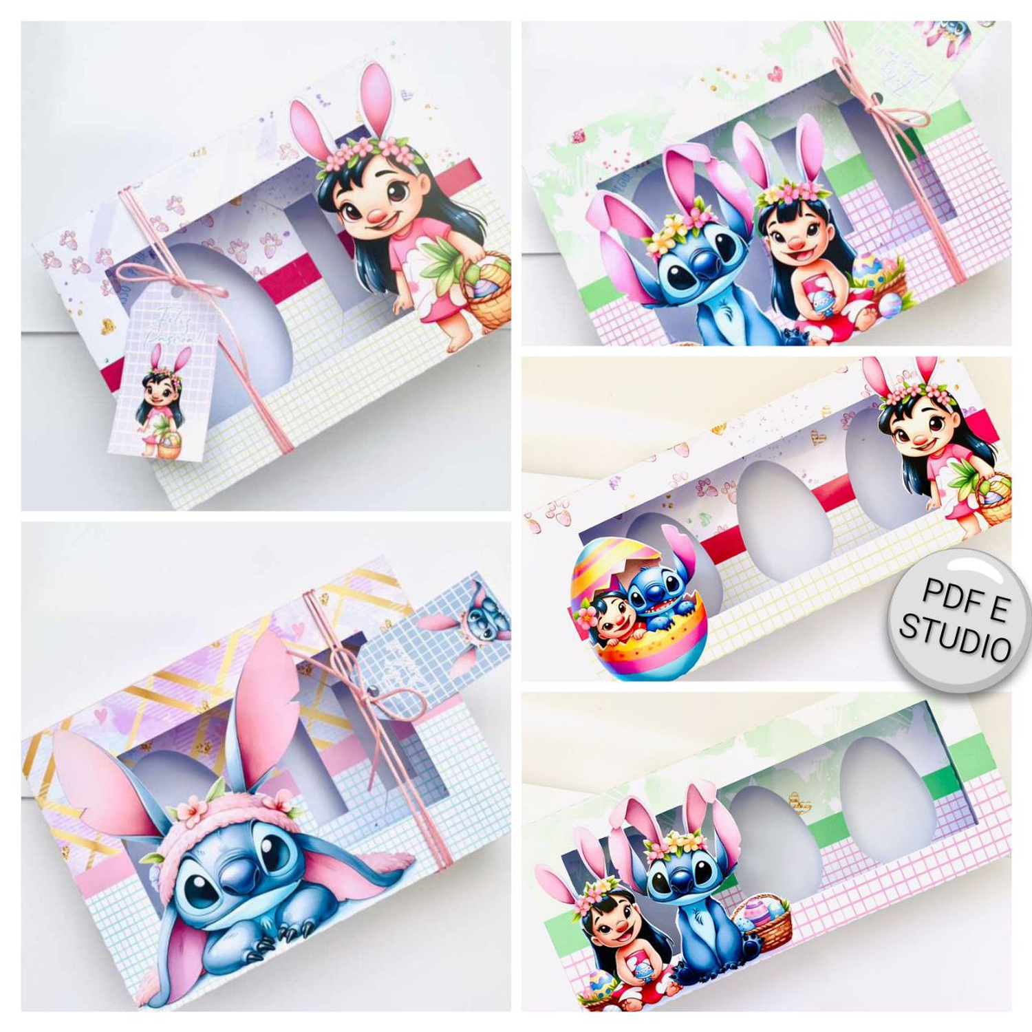 Arquivo Kit Caixas Mini Confeiteiro Lilo e Stitch 1