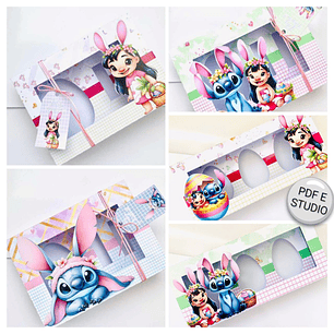 Arquivo Kit Caixas Mini Confeiteiro Lilo e Stitch