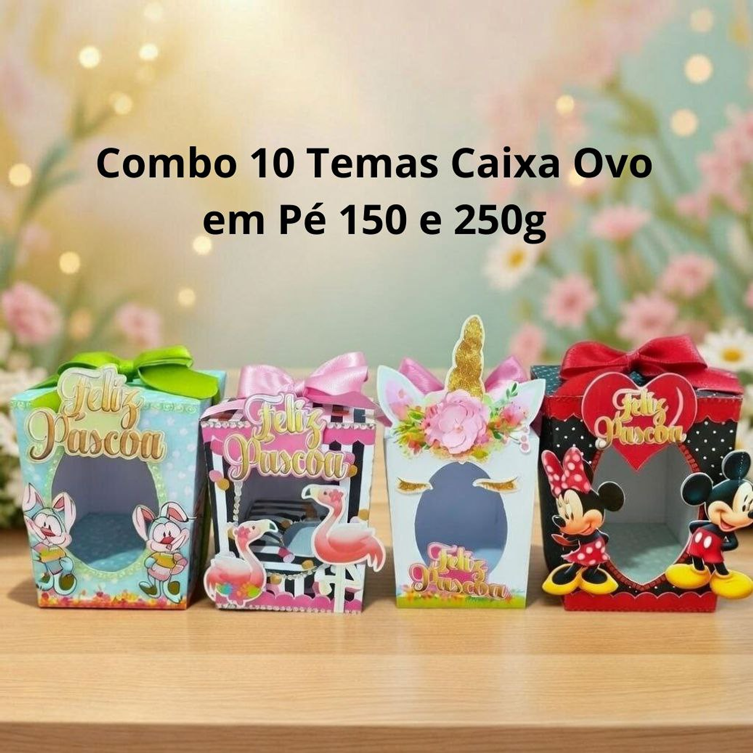 Arquivo Combo 10 Caixas Ovo em Pé Temas 1