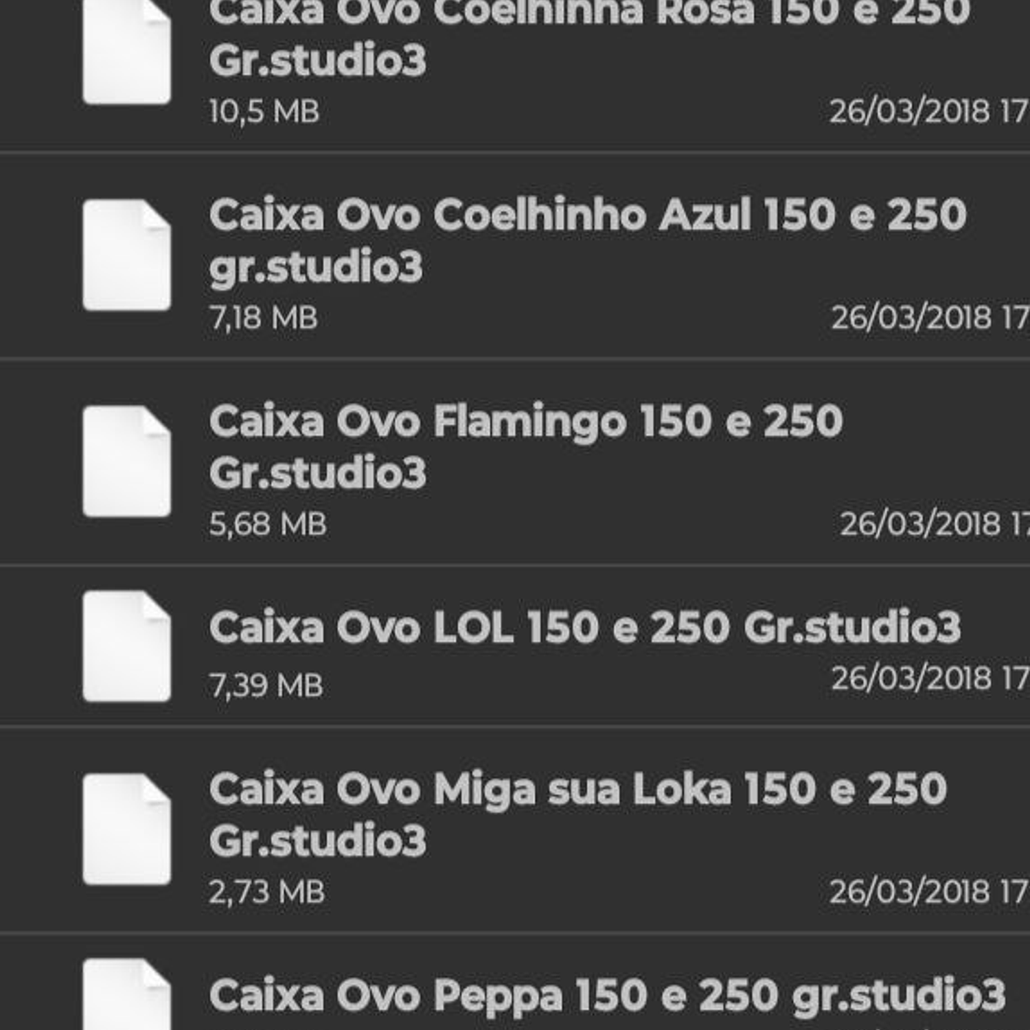 Arquivo Combo 10 Caixas Ovo em Pé Temas 3