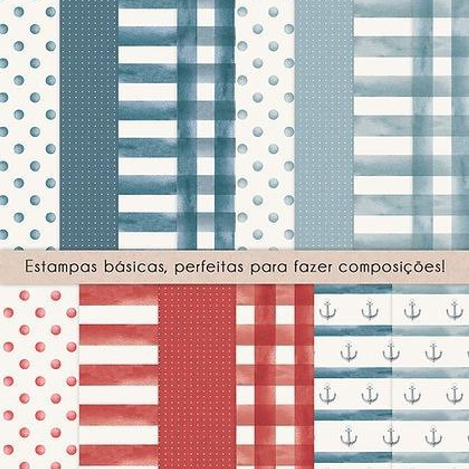 Kit Digital Marinheiros Aquarela - Ni estúdio  4