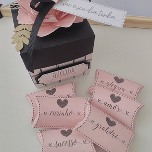 Arquivo Caixa Explosão Palavras De Gratidão - Editável