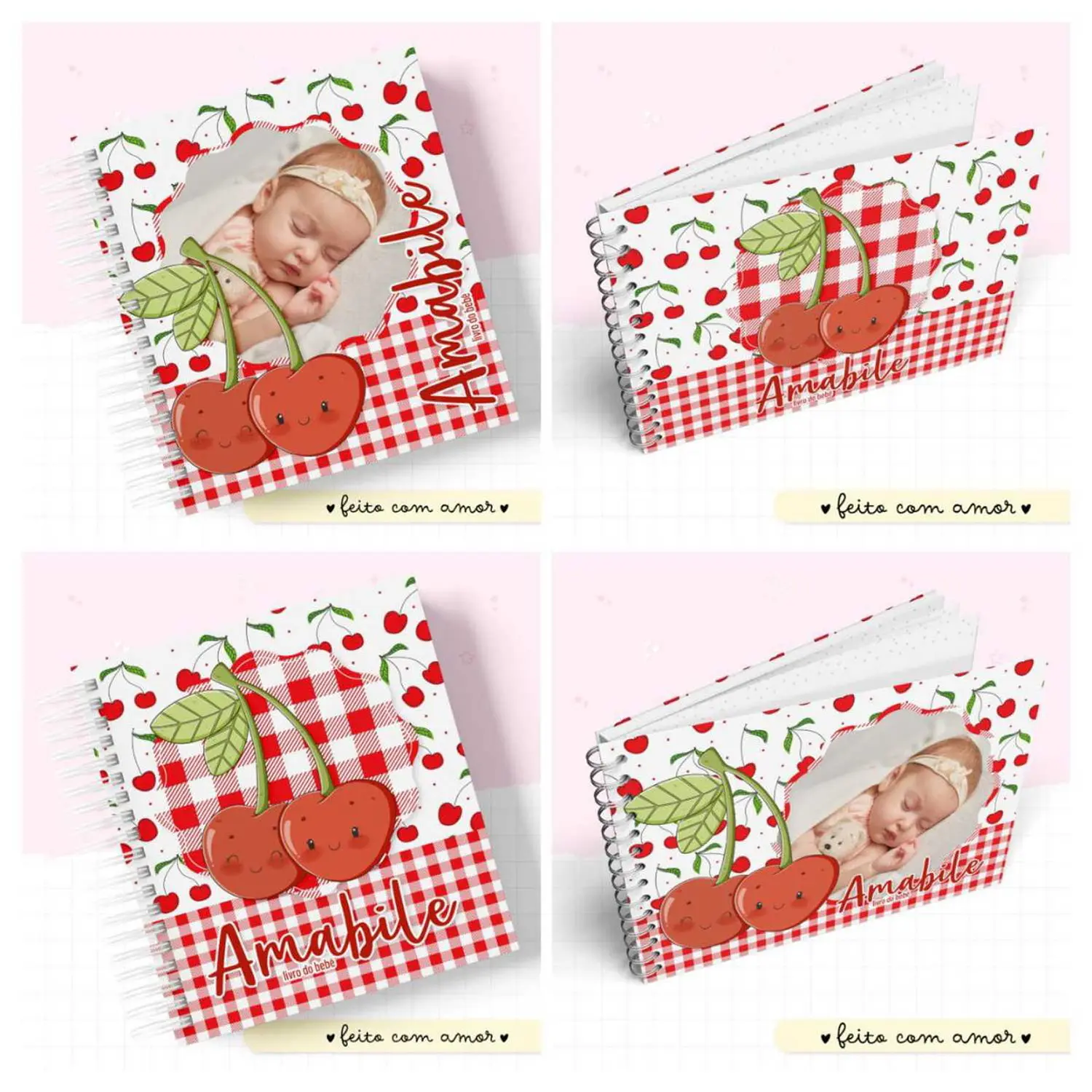 Encadernação kit Caderneta Cerejinha 2