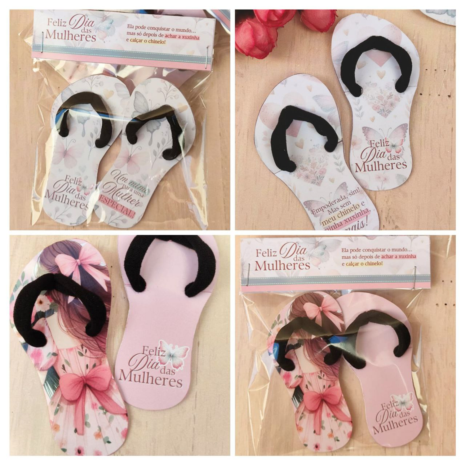 Arquivo Tag Chinelo Xuxinha Dia da Mulher 3 Artes - pdf e Png 1