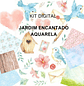Arquivo Kit Digital Jardim Encantado Aquarela - Thumbnail 1