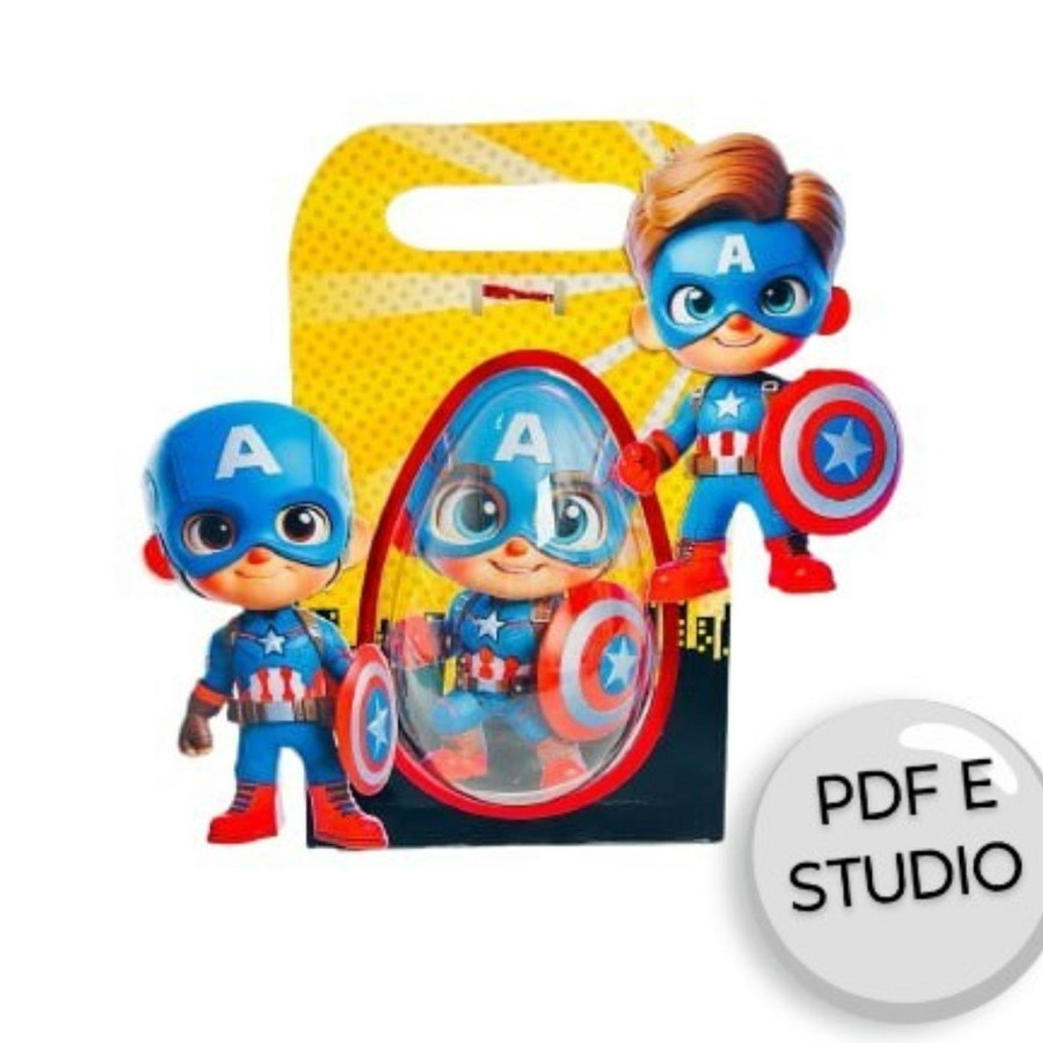 Arquivo Cartão Blister Ovo Capitão América - Páscoa 1