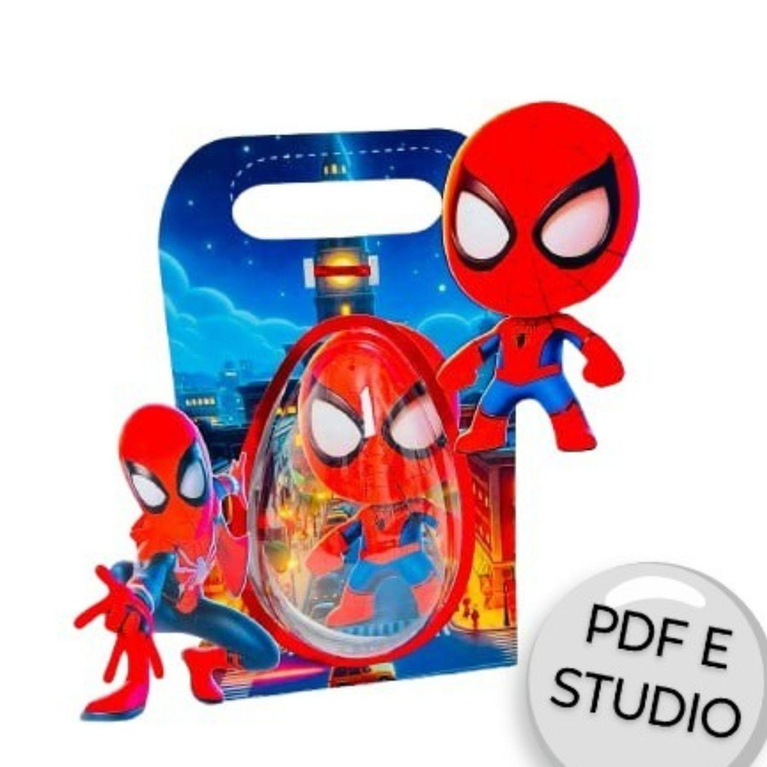 Arquivo Cartão Bliste Ovo Homem Aranha Cute - Páscoa 1
