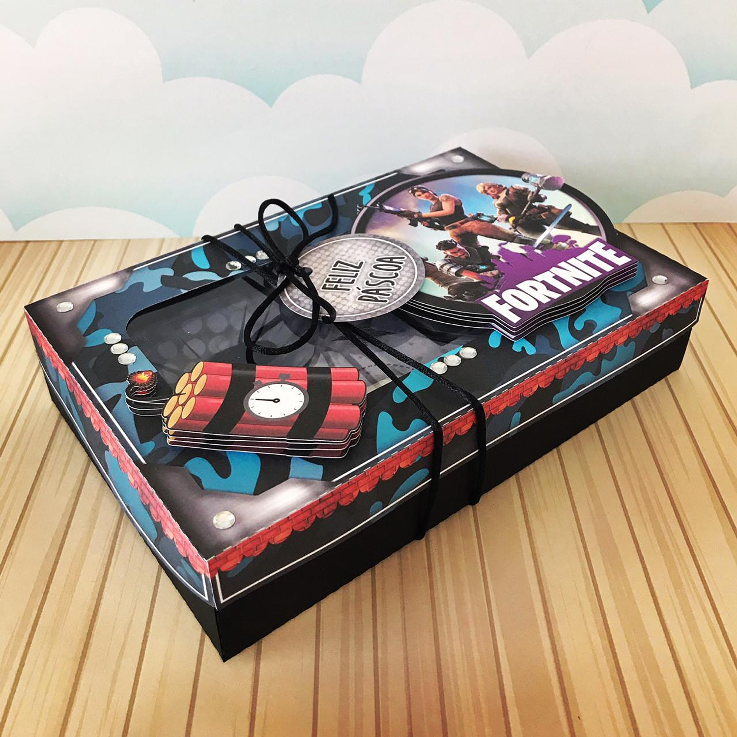 Arquivo Caixa Mini Confeiteiro Fortnite - Lina Criativa     2