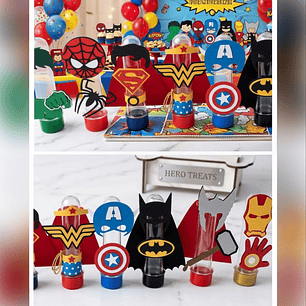 Arquivo Apliques para Tubete Super Heróis