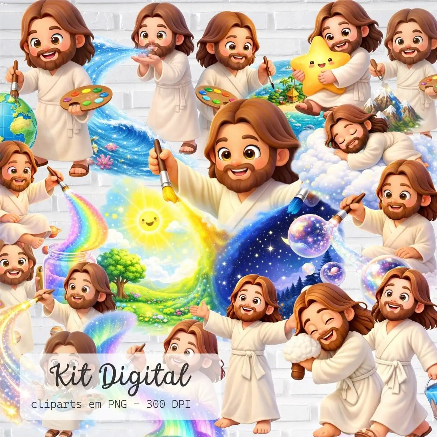 Kit Digital Jesus O Maior Pintor Do Mundo 3D 1