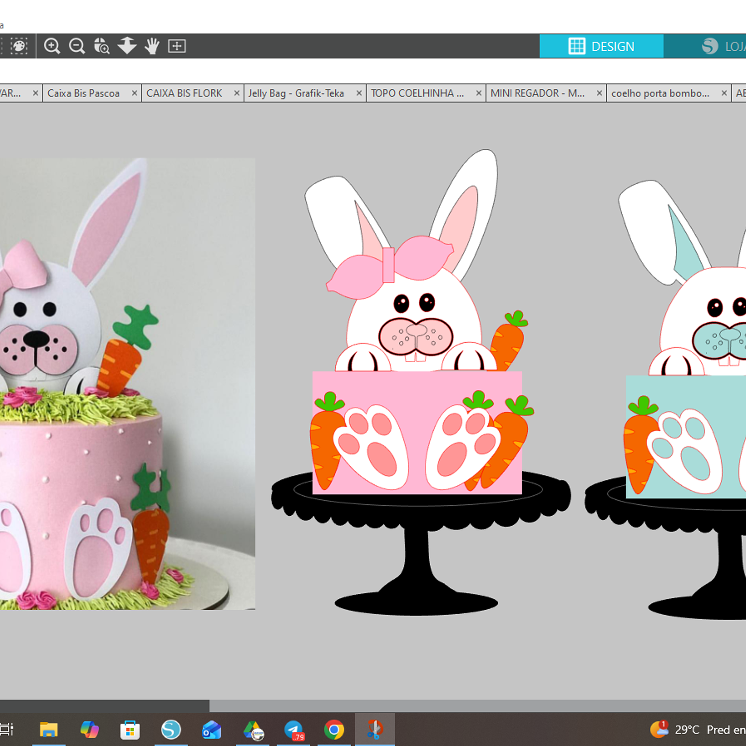 Arquivo Topo Páscoa Coelhinhos Camadas